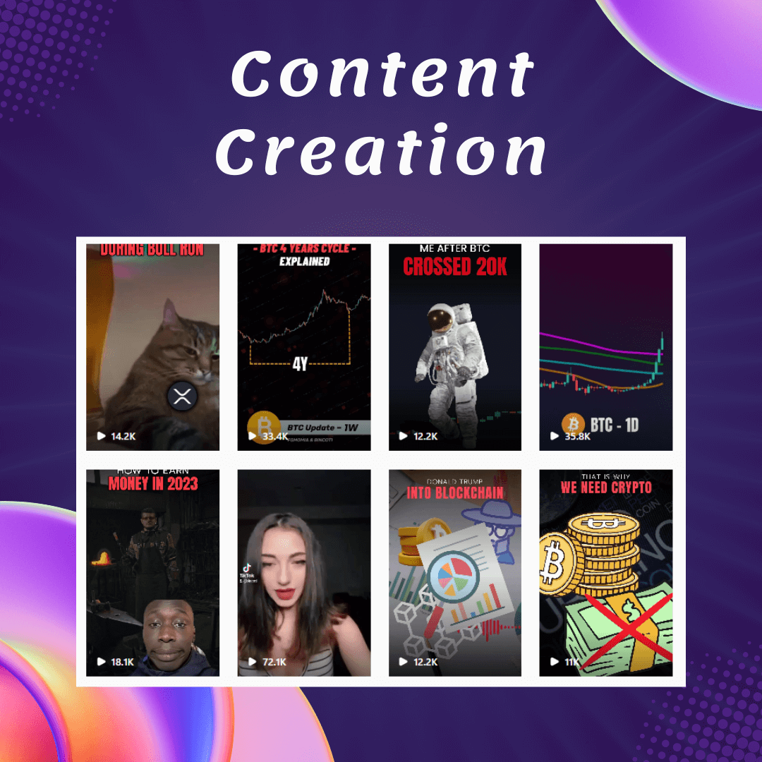 Content creation crypto